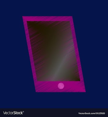 Flat shading style icon mobile phone vector image