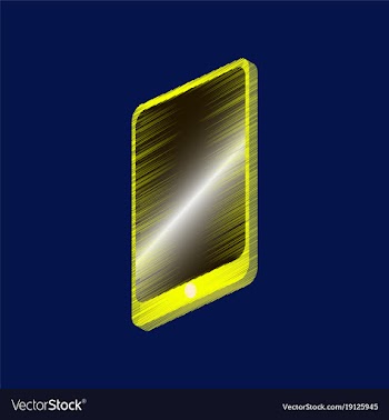 Flat shading style icon mobile phone vector image