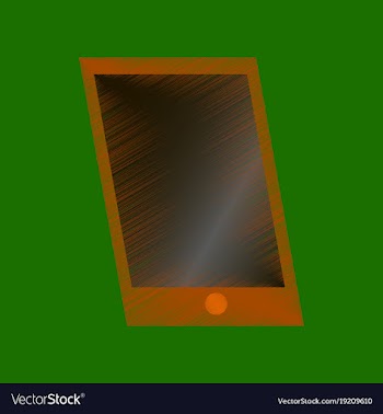 Flat shading style icon mobile phone vector image