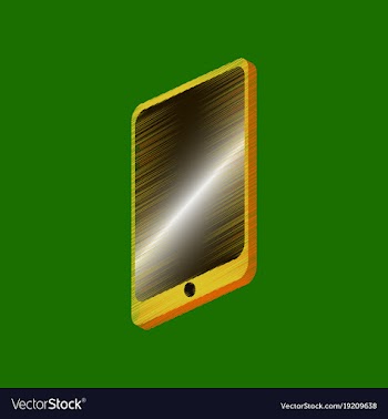 Flat shading style icon mobile phone vector image