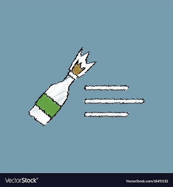 Flat shading style icon molotov cocktail thrown vector image