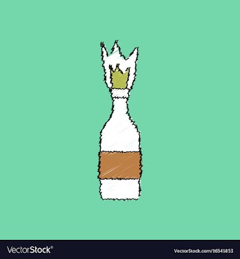 Flat shading style icon molotov cocktail thrown vector image