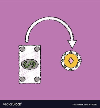 Flat shading style icon money equal chips vector image