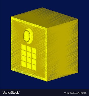 Flat shading style icon money safe vector image