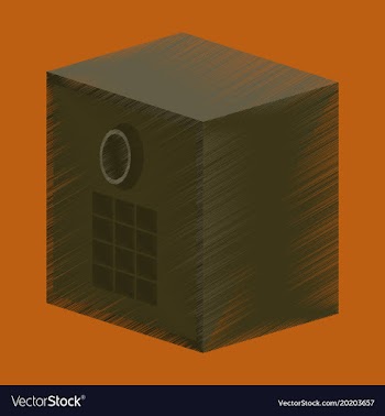 Flat shading style icon money safe vector image