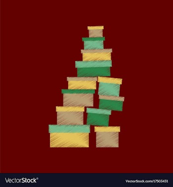 Flat shading style icon mountain of boxes vector image