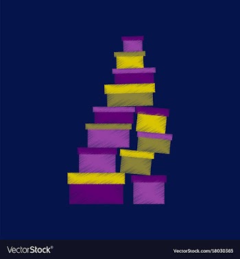 Flat shading style icon mountain of boxes vector image