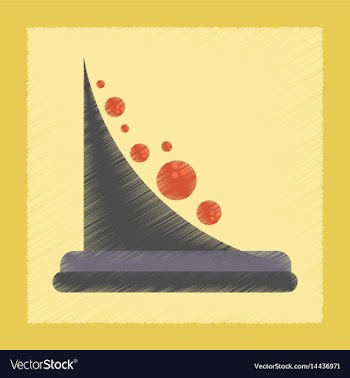 Flat shading style icon mountain rocks vector image