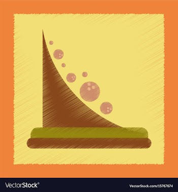 Flat shading style icon mountain rocks vector image