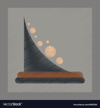 Flat shading style icon mountain rocks vector image