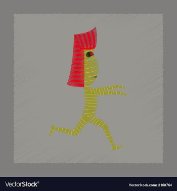 Flat shading style icon mummy halloween monster vector image