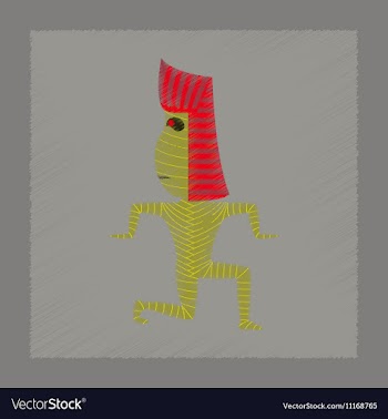 Flat shading style icon mummy halloween monster vector image