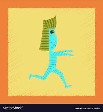 Flat shading style icon mummy halloween monster vector image