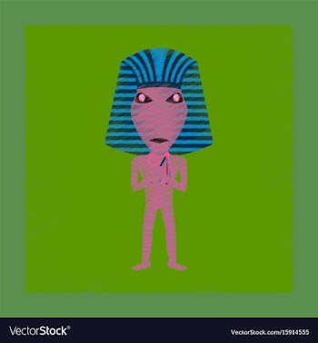 Flat shading style icon mummy halloween monster vector image