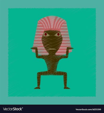 Flat shading style icon mummy halloween monster vector image