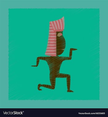 Flat shading style icon mummy halloween monster vector image