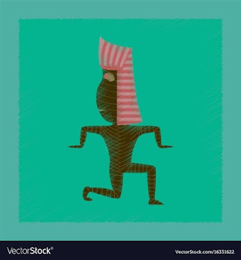 Flat shading style icon mummy halloween monster vector image