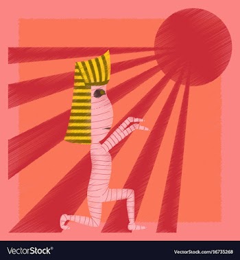 Flat shading style icon mummy halloween monster vector image