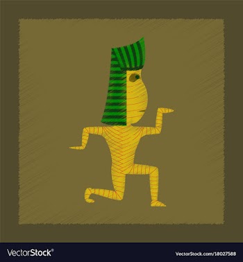 Flat shading style icon mummy halloween monster vector image