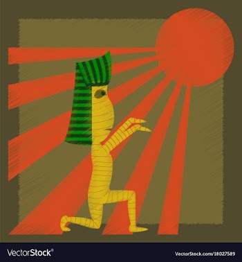Flat shading style icon mummy halloween monster vector image