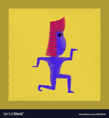 Flat shading style icon mummy halloween monster vector image