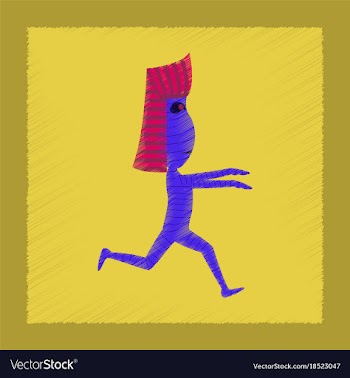 Flat shading style icon mummy halloween monster vector image