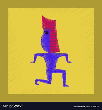 Flat shading style icon mummy halloween monster vector image
