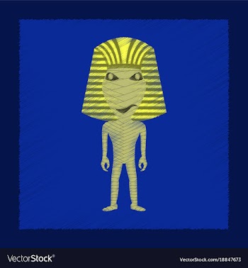 Flat shading style icon mummy halloween monster vector image