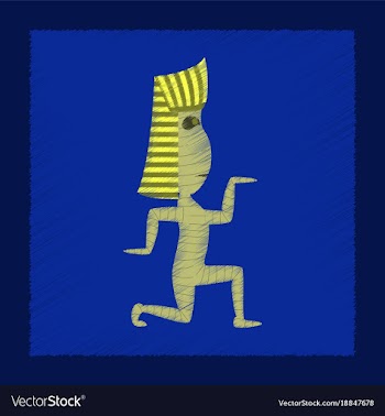 Flat shading style icon mummy halloween monster vector image