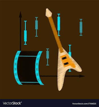 Flat shading style icon music and cinema vector image