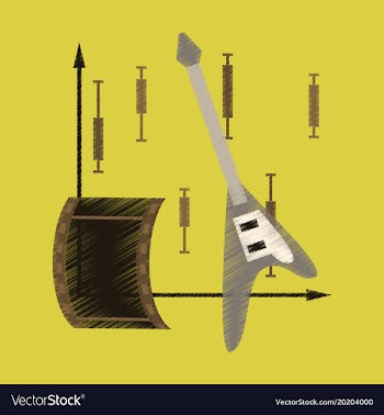 Flat shading style icon music and cinema vector image