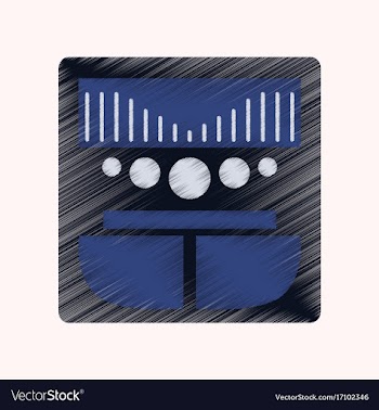 Flat shading style icon music center vector image