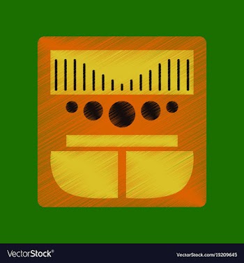 Flat shading style icon music center vector image
