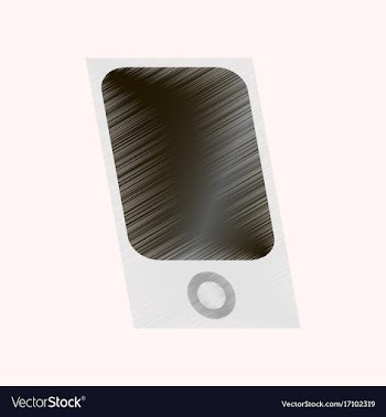 Flat shading style icon music player vector image