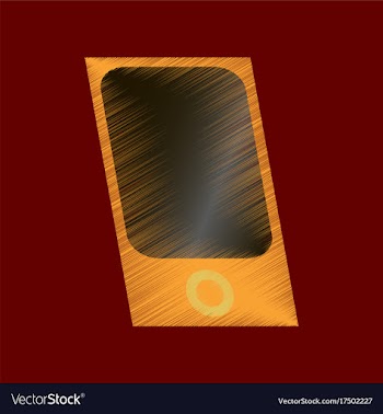 Flat shading style icon music player vector image