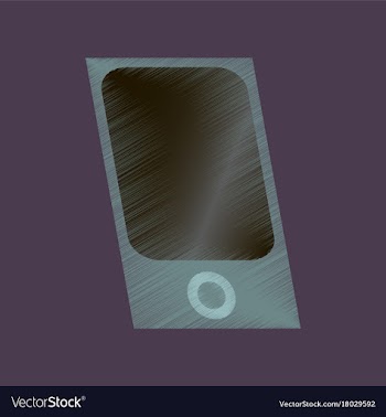 Flat shading style icon music player vector image