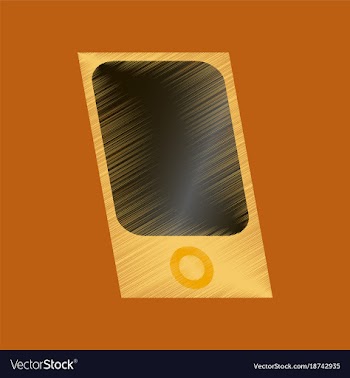 Flat shading style icon music player vector image