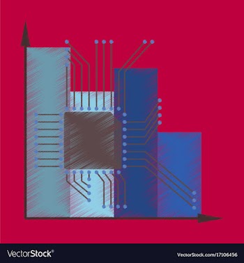 Flat shading style icon nanotechnology vector image
