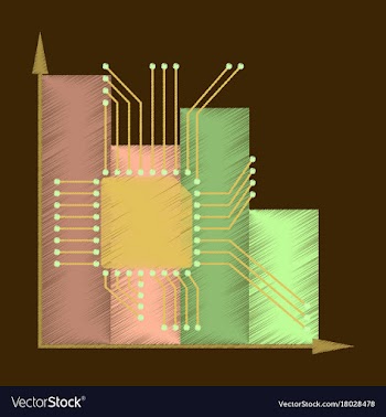 Flat shading style icon nanotechnology vector image