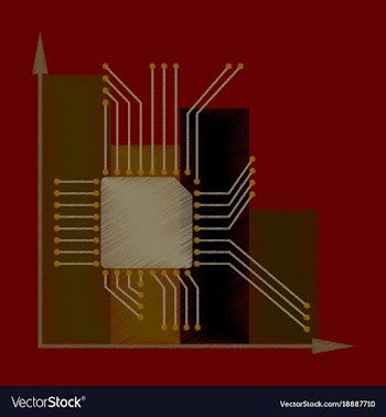 Flat shading style icon nanotechnology vector image