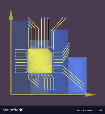Flat shading style icon nanotechnology vector image