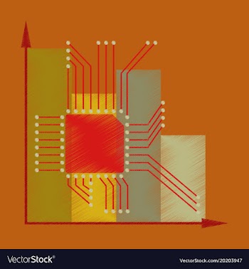 Flat shading style icon nanotechnology vector image