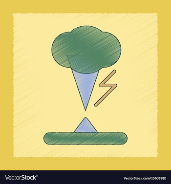 Flat shading style icon natural disaster tornado vector image