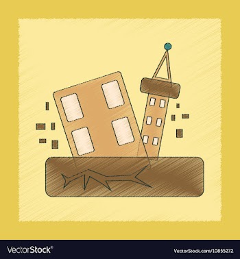 Flat shading style icon natural disaster vector image