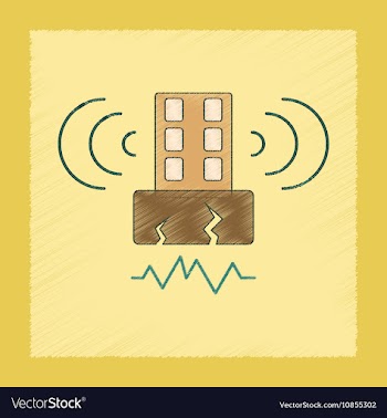 Flat shading style icon natural disaster vector image