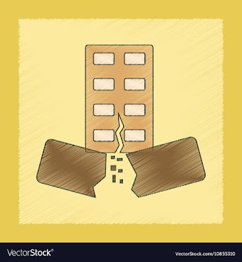 Flat shading style icon natural disaster vector image