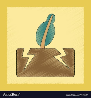 Flat shading style icon natural disaster vector image