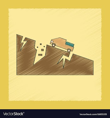 Flat shading style icon natural disaster vector image