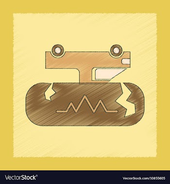 Flat shading style icon natural disaster vector image