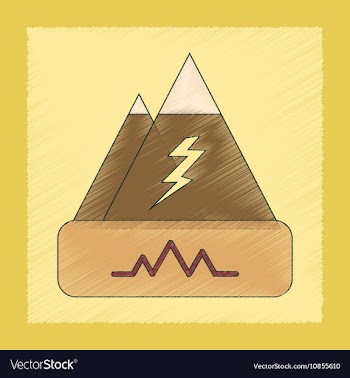 Flat shading style icon natural disaster vector image